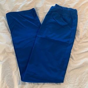Cherokee royal blue cargo scrub pants - small tall